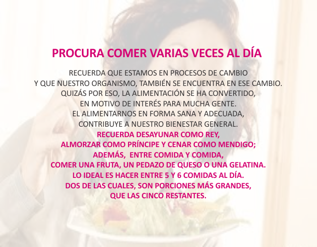 Procura comer varias veces al día Agosto 21 de 2012